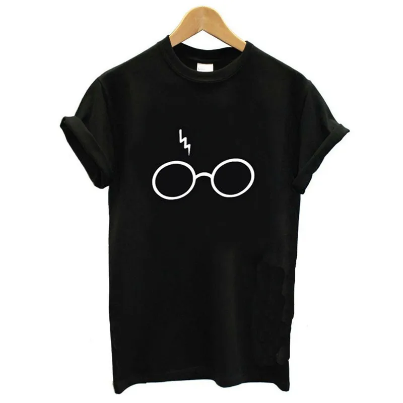 Blusas femininas Для женщин Lightning Очки печатных футболки Harajuku летняя футболка Футболки