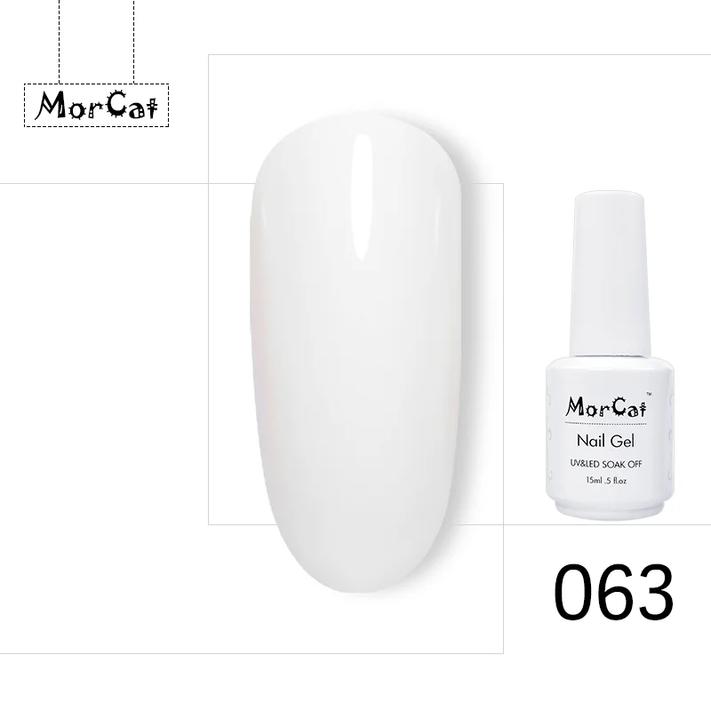 MorCat Гель лак для ногтей светло желтый УФ гель Semi Permanant Nail Art DIY дизайн 15 мл|Гель