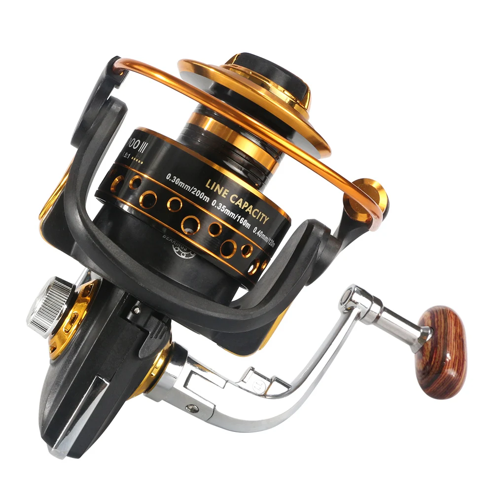 Металлическая спиннинговая Рыболовная катушка 13 шариков подшипников BQ1000 7000