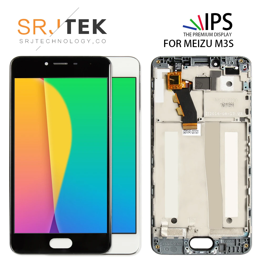 Srjtek 5 0 &quotдля Meizu M3S ЖК дисплей с сенсорным стеклом дигитайзер Рамка/сборка Замена