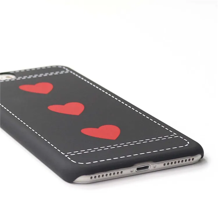 Милый чехол для телефона с сердечками iphone 7 puls тонкий жесткий 6 6s Fundas|case for iphone|phone