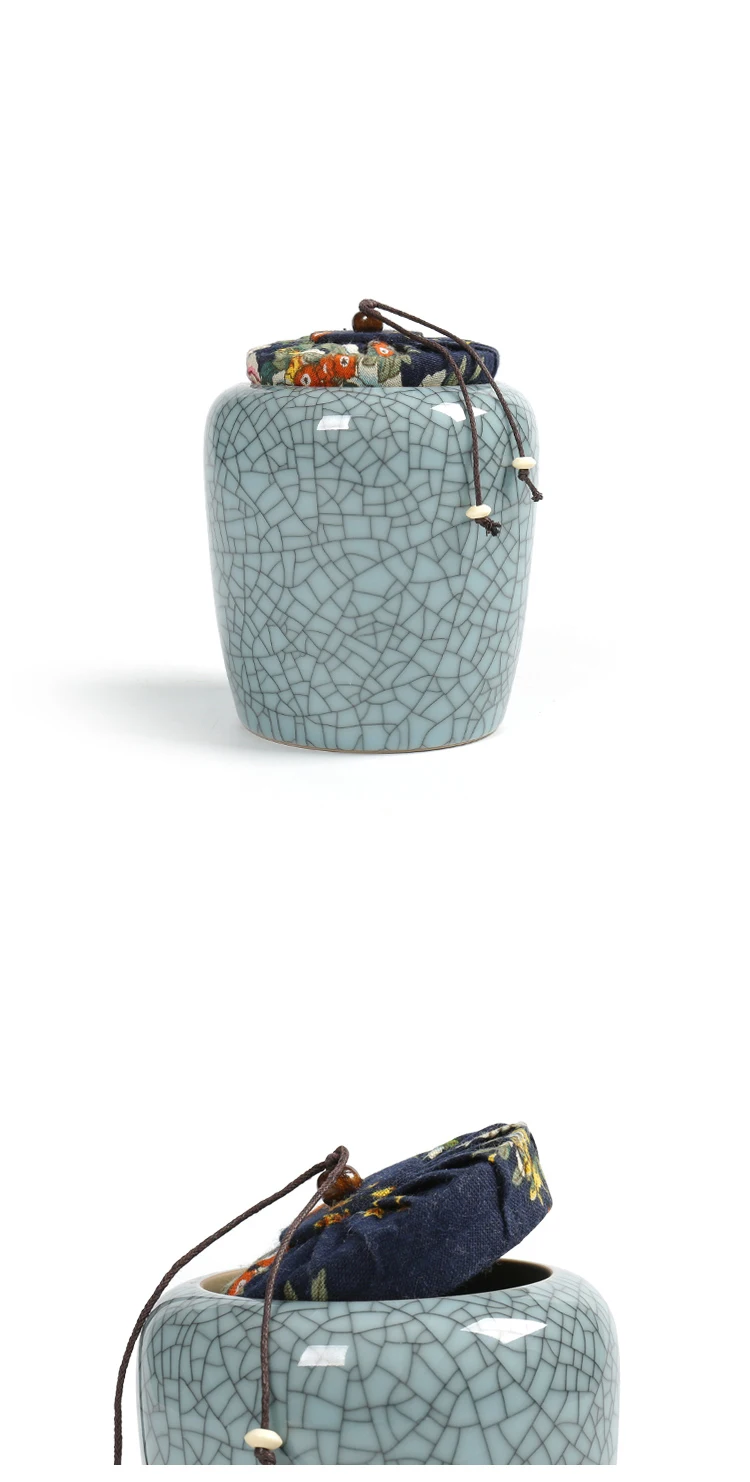 Китайские чайные банки Longquan Celadon Crackle Glaze чайная посуда чайная банка пробковая Мешковина печать баночка с крышкой хранение конфет винтажный домашний декор