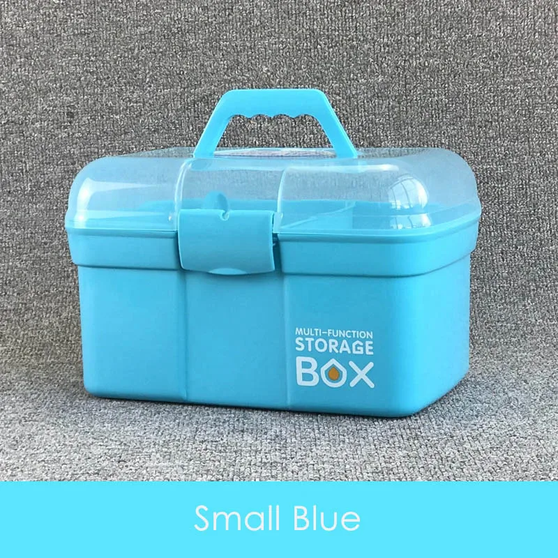 Blue Small Пластиковый ящик для хранения инструментов для ногтей гвоздики со стразами кисточки для украшений буферные файлы Шлифовальные Косметические контейнер держатель чехол - Цвет: Blue Small