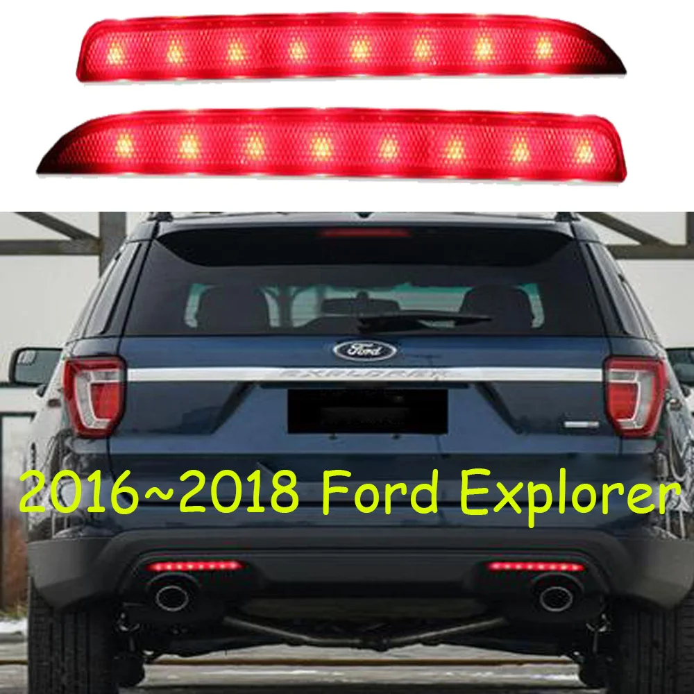 2pcs TailLight Explorer Rear light Bumper fog Lamp LED Reflector Stop Brake Light For 2016 2017 2018year car Accessories
