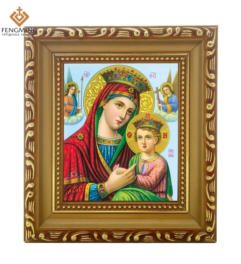 Недорогая деревянная фоторамка lcon of the Old Testament theology Mary религиозная Византийская