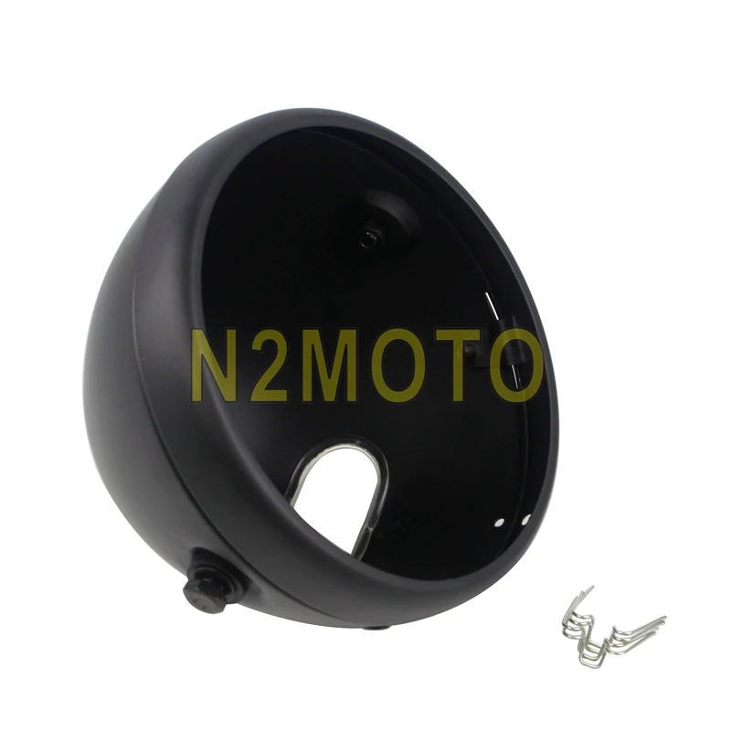 

Motorbike 7" Round LED Headlight Housing Bucket for Harley Motorcycle Universal Matte Black Headlight Shell