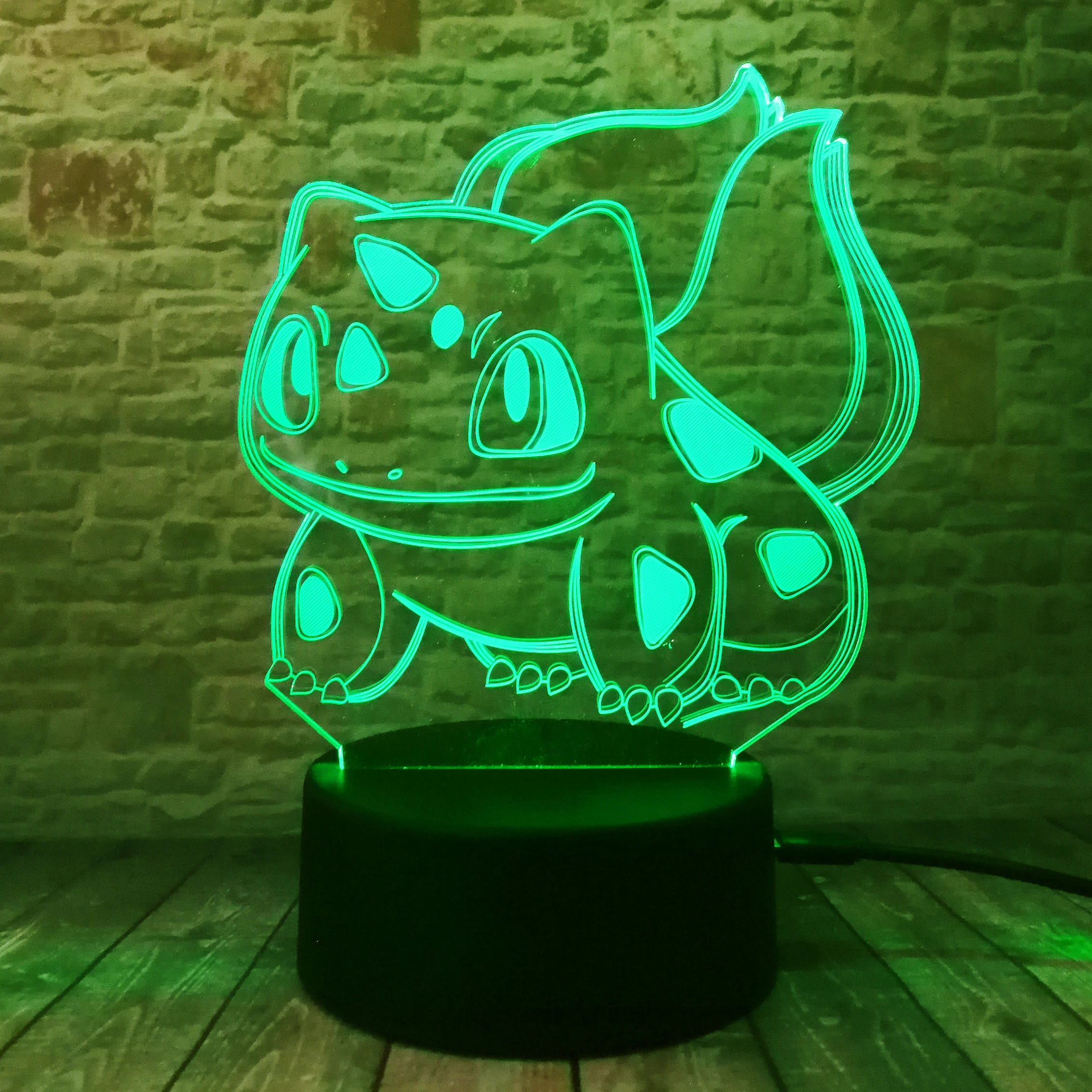 Мультяшная аниме-фигурка Покемон го Ночная лампа Pokeball Bulbasaur пульт дистанционного