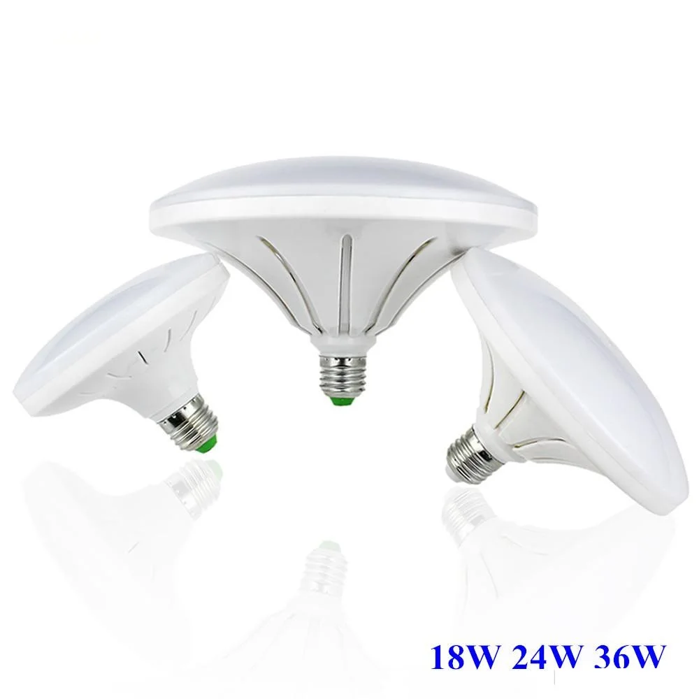 Светодиодные лампы E27 E40 B22 5730SMD UFO 18 Вт 24 36 яркая светодиодная лампа высокой