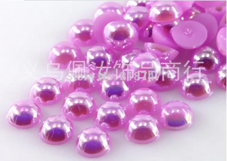 Free Shipping 300Pcs/lot 5mm AB Colors Craft ABS Imitation Pearls Half Round Flatback Resin Scrapbook Beads Decorate Diy | Украшения и