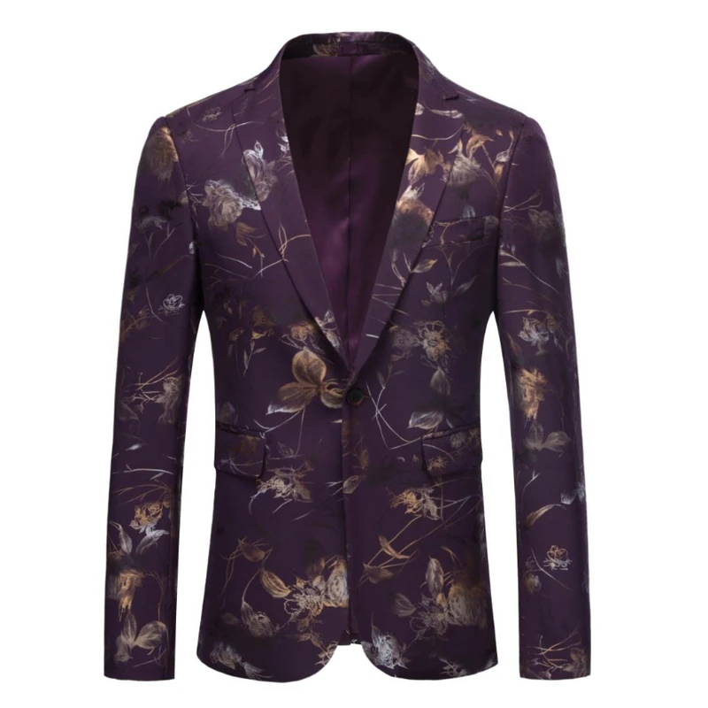 

Classic White Suit Jacket Men High Quality Mens Flower Suits Jacket Slim Fit Men Blazer Coat Size 5XL Man Wedding Suit