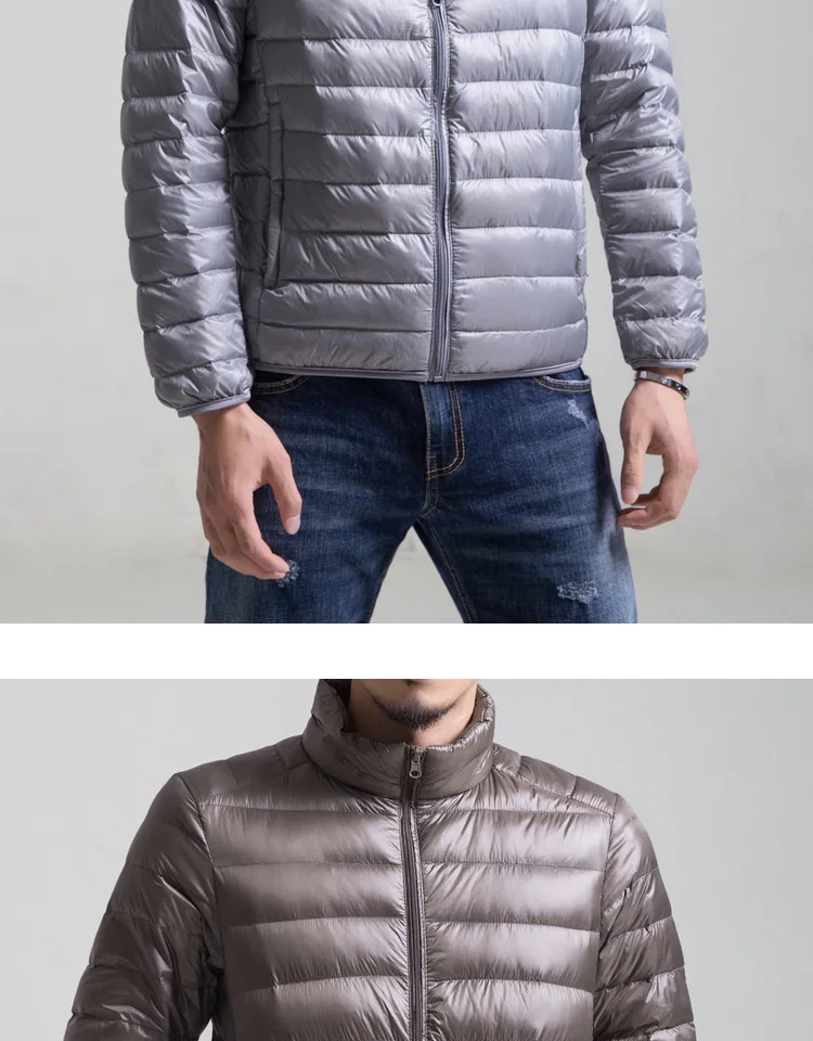 6XL Мужская Сверхлегкая куртка-пуховик с капюшоном на белом утином пуху, теплая куртка, портативная мужская сумка, молодежная одежда, мужская теплая верхняя одежда
