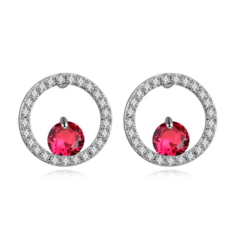 round white stone studs trendy wedding party jewelry for women accessories best bijoux gift girls | Украшения и аксессуары
