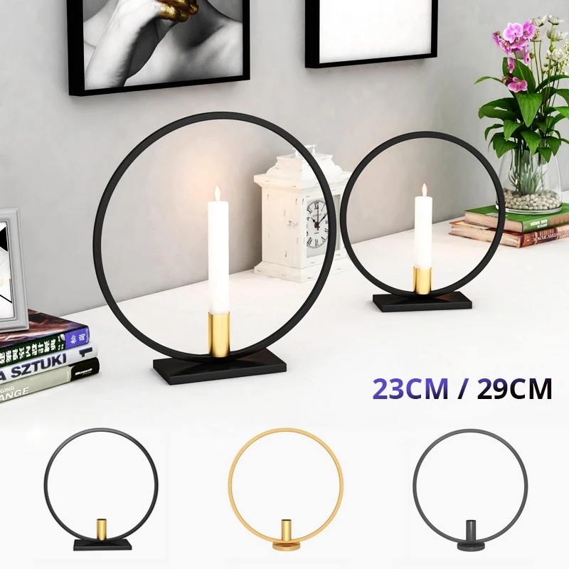 Корейский стиль цвета черного Металлика с девятью патронами Золотой подсвечник