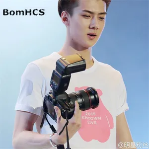 BomHCS SMTOWN Live World Tour IV футболка с поддержкой для фанатов летняя хлопковая футболка с коротким рукавом для мальчиков и девочек топы в подарок