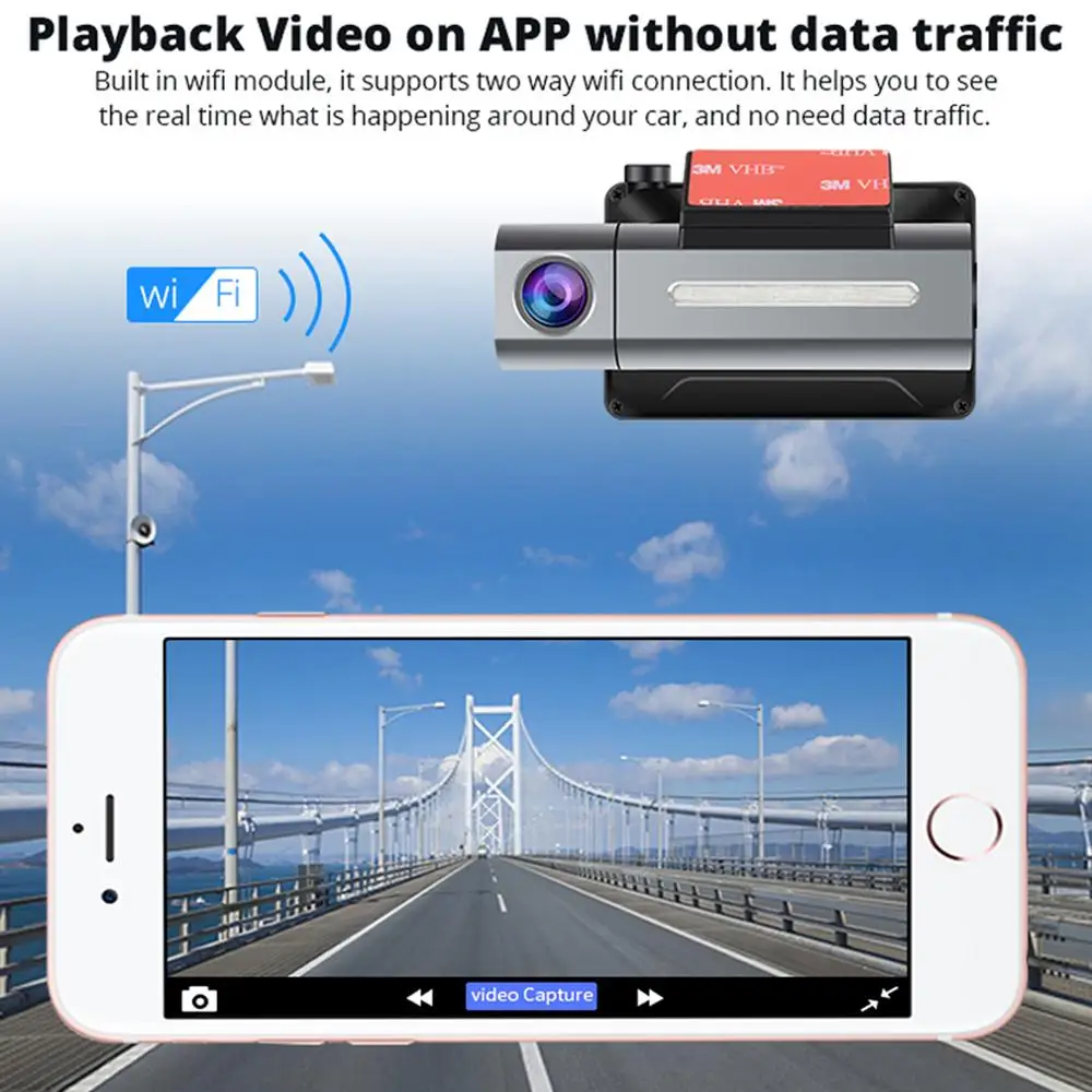 3g WiFi Автомобильный видеорегистратор Android gps камера рекордер двойной объектив Автомобильный видеорегистратор видео рекордер WDR 24 часа парковки дистанционный монитор видеорегистратор era