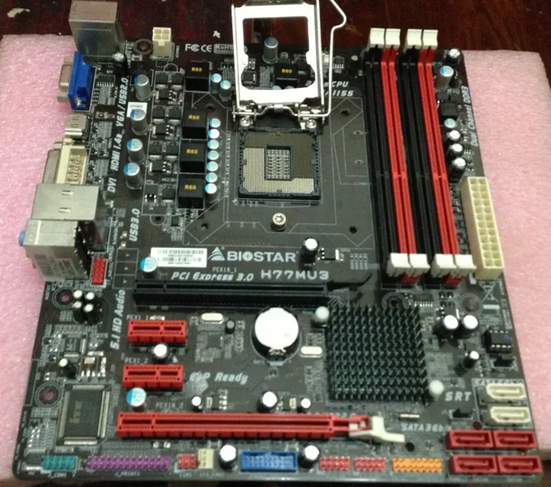 1155 H77 материнская плата б/у оригинальная BIOSTAR H77MU3 USB3.0 SATA3|sata3| |