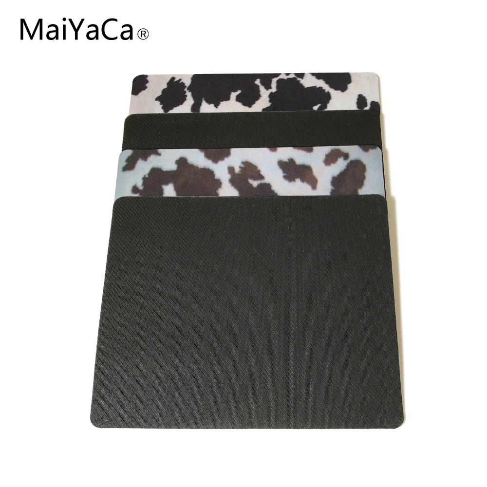 Maiyaca корова Мех животных резиновая Мышь Pad стол Коврики 18*22 см и 25*29 см