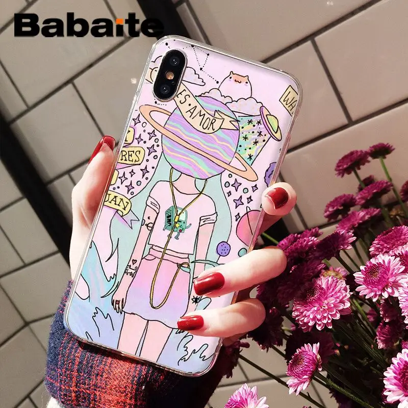 Мягкий силиконовый прозрачный чехол Babaite Girly Pastel Witch GOTH для Apple iPhone 8 7 6 6S Plus X XS MAX 5 5S