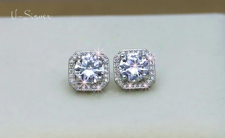 Новинка, модное ювелирное изделие, 925 серебро, иглы, полые резные серьги, Женский Кристалл из Swarovski, Женский Рождественский подарок