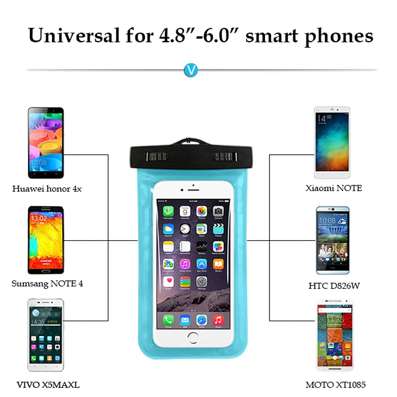 JKING Универсальный Водонепроницаемый Чехол для iPhone X XS MAX 8 7 6 s 5 Plus Пакет сумка Чехлы