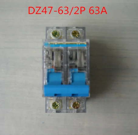 

2P DZ47-63/2P 63A C63 400V~ 50HZ/60HZ small Transparent Circuit breaker safety breaker