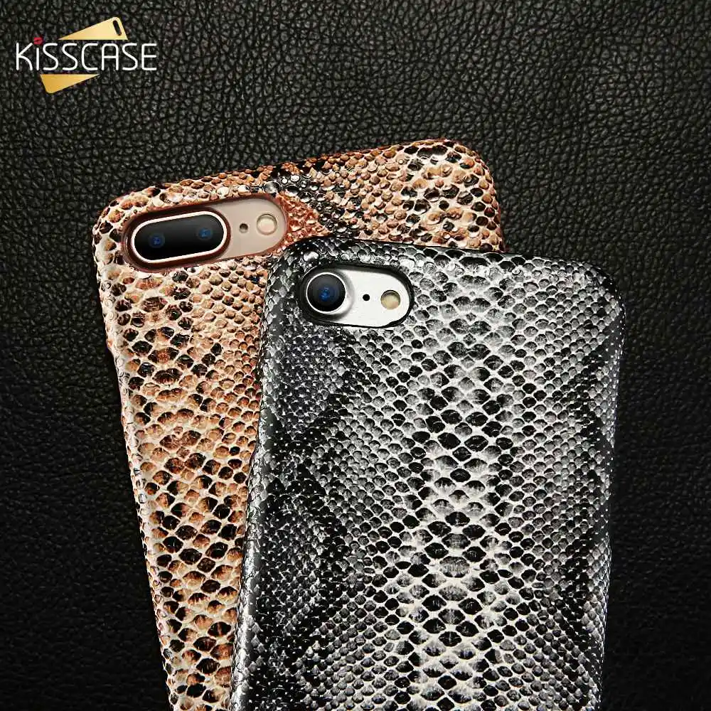 KISSCASE чехол из змеиной кожи для iPhone 7 8 6 6S Plus 5S SE 5 телефона X XS Max XR 10 аксессуары