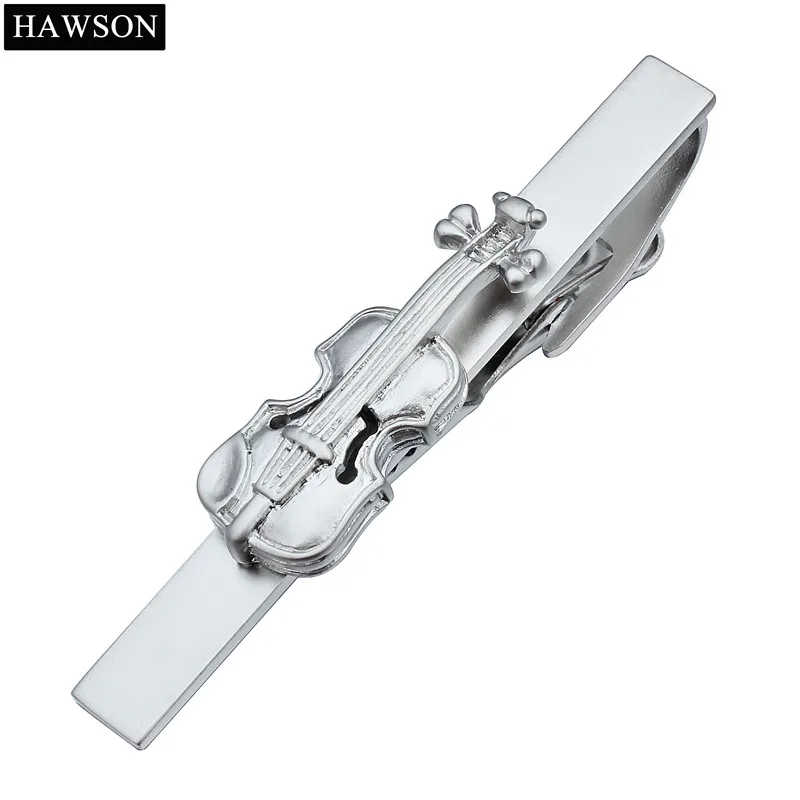 

HAWSON Guitar Shape Tie Clip Accessories Skinny Wedding Tie Bar Pin for Men
