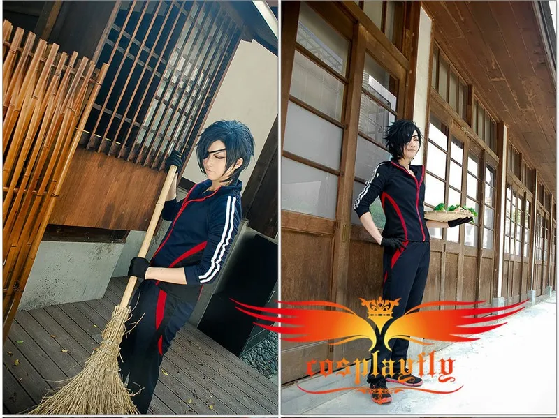 Горячая интернет-игра Touken Ranbu шокудаикири мицутада черный спортивный костюм для косплея на заказ Взрослый мужской наряд куртка брюки Хэллоуин