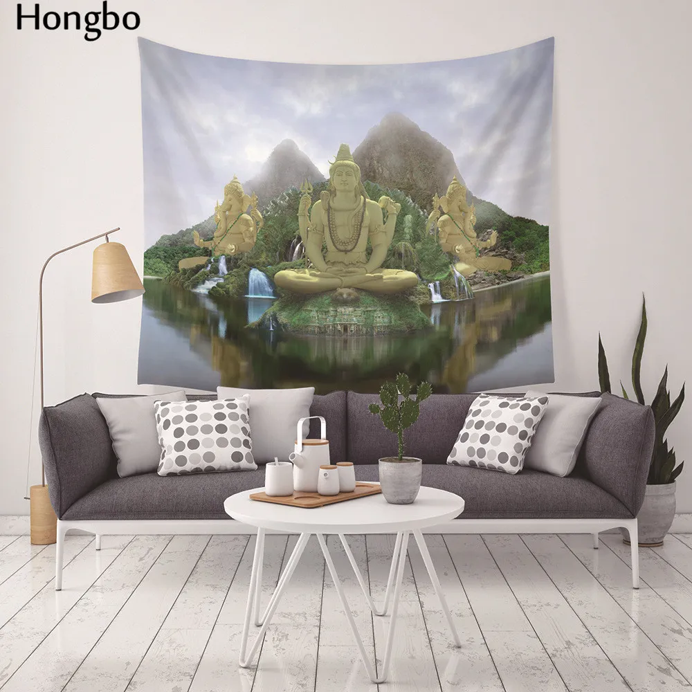 Hongbo индийская МАНДАЛА ГОБЕЛЕН фигурка Будды Печатный гобелен навесной пляж пледы коврик покрывало в стиле хиппи Йога коврик одеяло