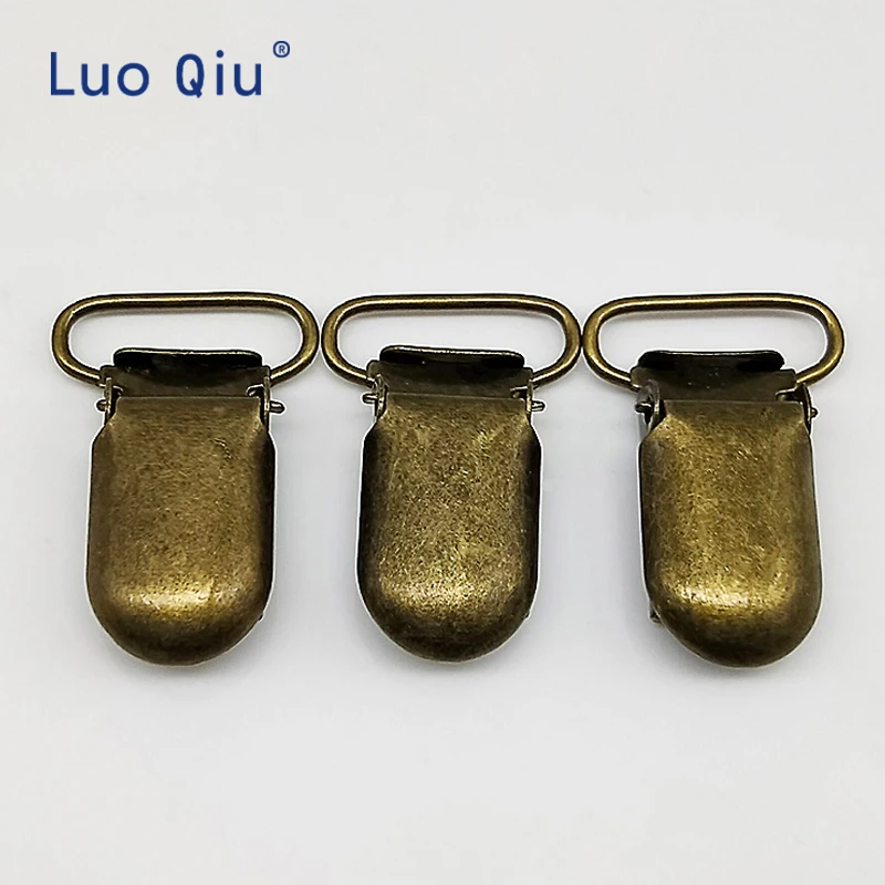 Luo Qiu 5 шт./лот u-образные 20 мм бронзовые зажимы на подтяжках для брюк зажим одежды