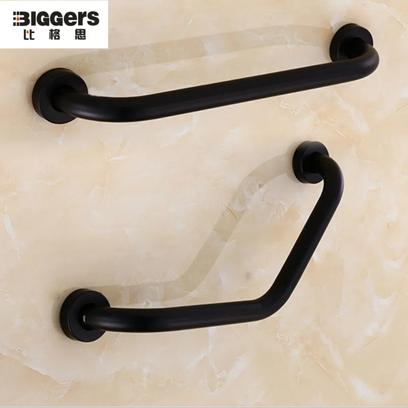 Бесплатная доставка роскошные поручни черного цвета из нержавеющей стали для