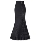 Женская длинная юбка годе, винтажная облегающая юбка годе в стиле панк, ретро