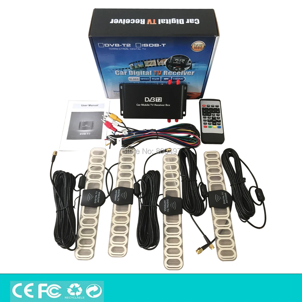 HD Автомобильный мобильный цифровой ТВ приемник автомобильный DVB T2 USB HDMI MPEG4 MPEG2