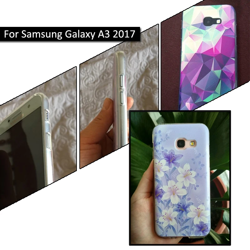 ТПУ чехол для Samsung Galaxy A3/A5/A7 2017 A520 задняя крышка телефона Sasmung A 3/A 5/A 7 силиконовые