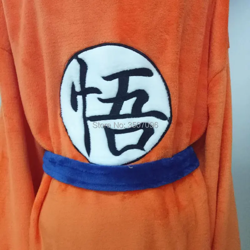 Аниме Dragon Ball тепловой фланелевый Халат зимний мужской банный халат-кимоно унисекс Гоку косплей костюмы халат