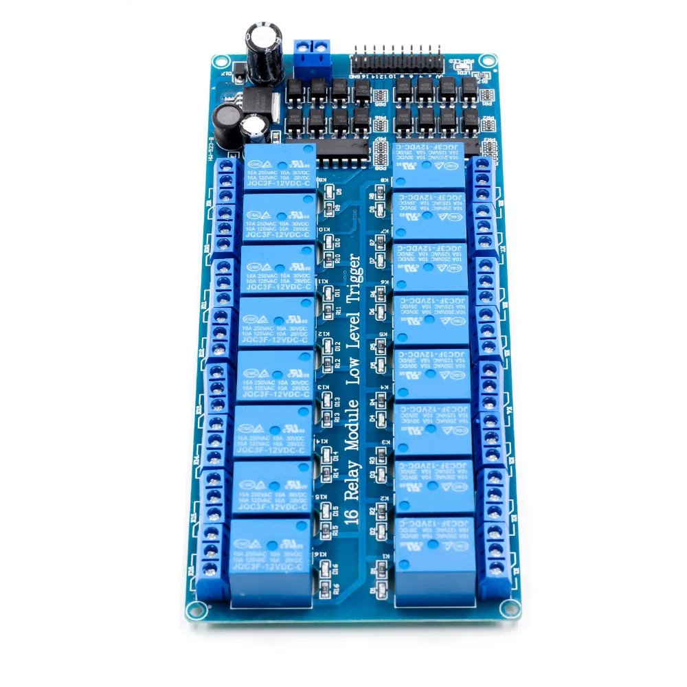 12В 16-канальный релейный модуль для arduino ARM PIC AVR DSP электронная релейная пластина
