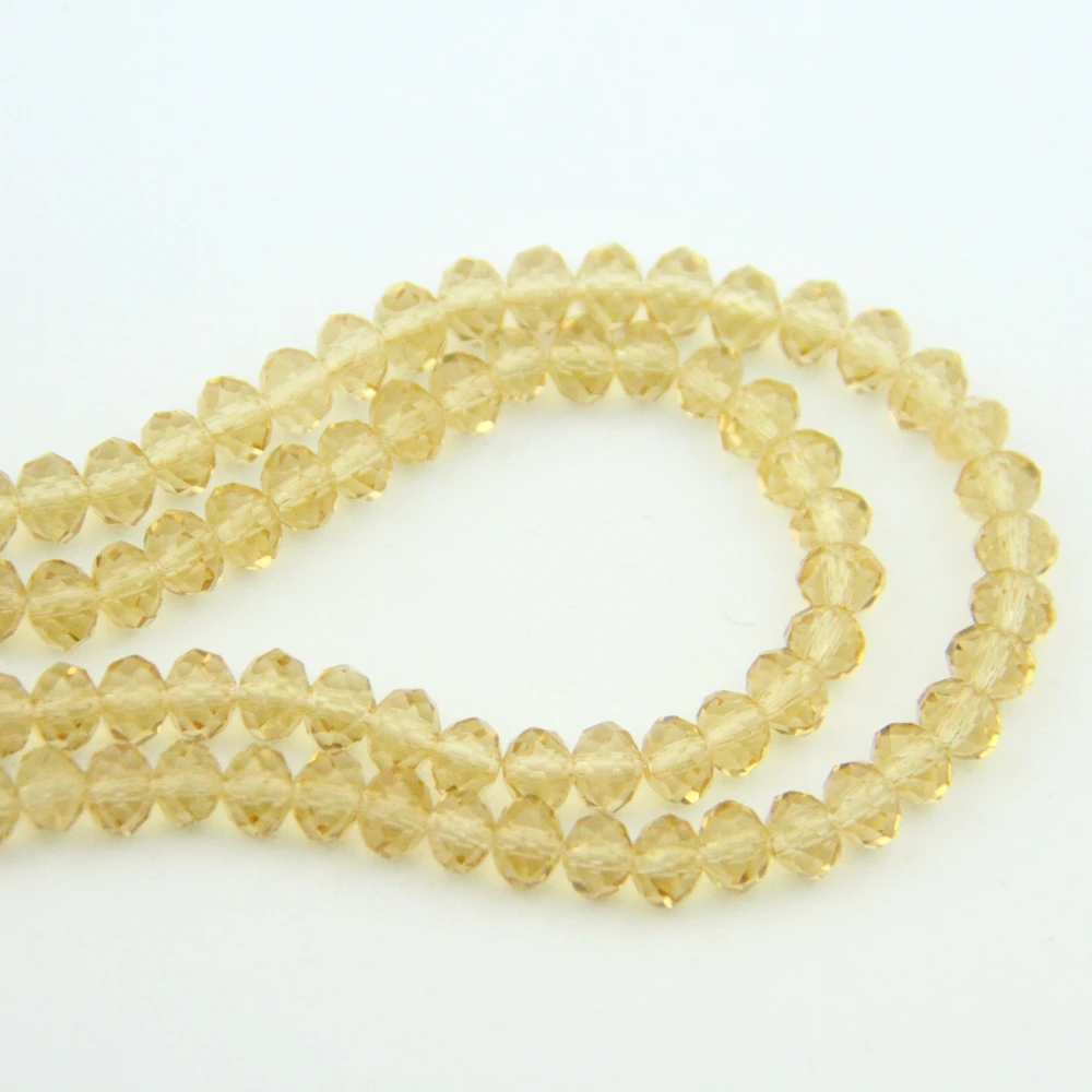 

Hot Top Quality Crystal Chandelier Parts Golden Peach 2*3-8*10mm Faceted Glass Rondelles Beads For Home Decoration Free Shipping