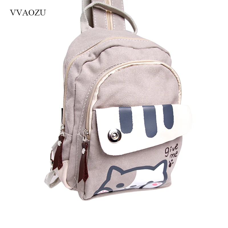 

Free Shipping Cat Backyard Print Girls Lolita Shoulder Bag Adorable Student Backpack Cartoon Mini Chest Bag Rucksack