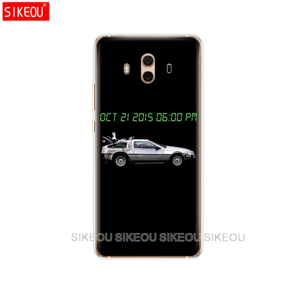 Силиконовый чехол для телефона Huawei mate 7 8 9 10 pro LITE Delorean назад в будущее машина