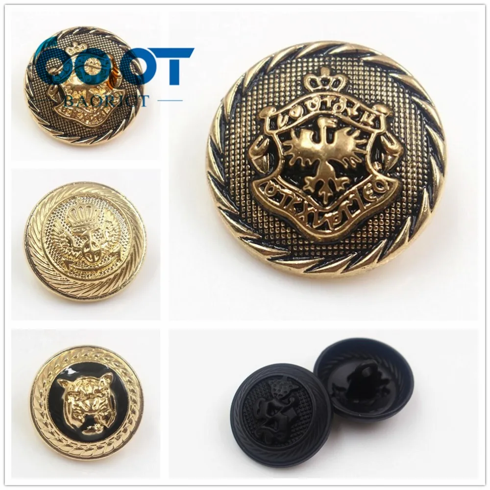 178235 10 шт./лот золотистые металлические пуговицы костюмы униформы buttons Buttons