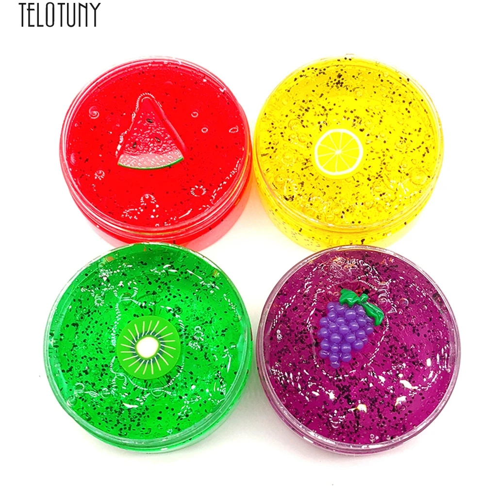 TELOTUNY Slime глина цвета фрукты Squishies грязь слизи Шпатлёвки ароматизированный стресс глины осадка игрушки детские развивающие игрушки Горячее предложение J24