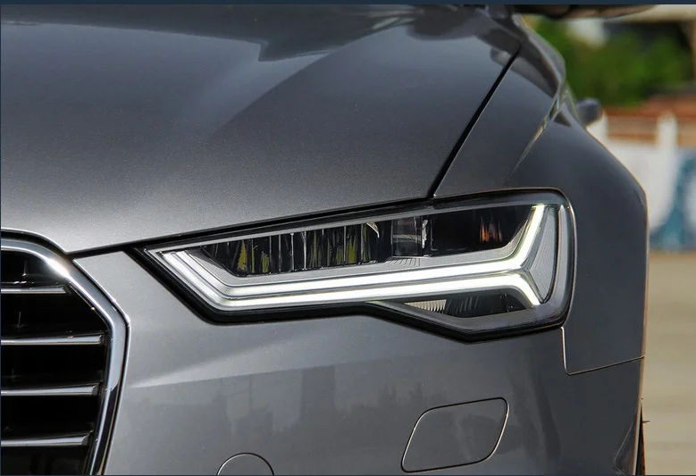 Новейший- супер яркий все светодиодный светильник источник Audi A6L матрица головной светильник в сборе с светодиодный drl и светодиодный модуль светильник источник