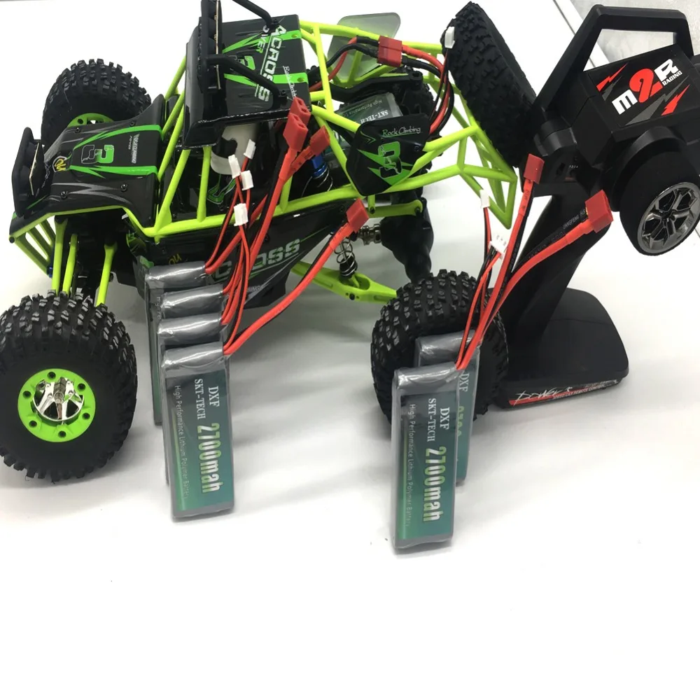 2 шт. DXF RC Lipo батарея 2s 7,4 V 2700mAh 20C 7000 60C 14,8 V 7000 60C для Wltoys 12428 feiyue 03 RC Q39 Запчасти для обновления