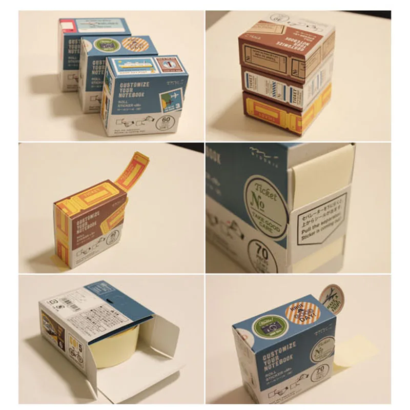 1 коробка DIY винтажные Ретро штампы для путешествий коробки бумажные маленькие