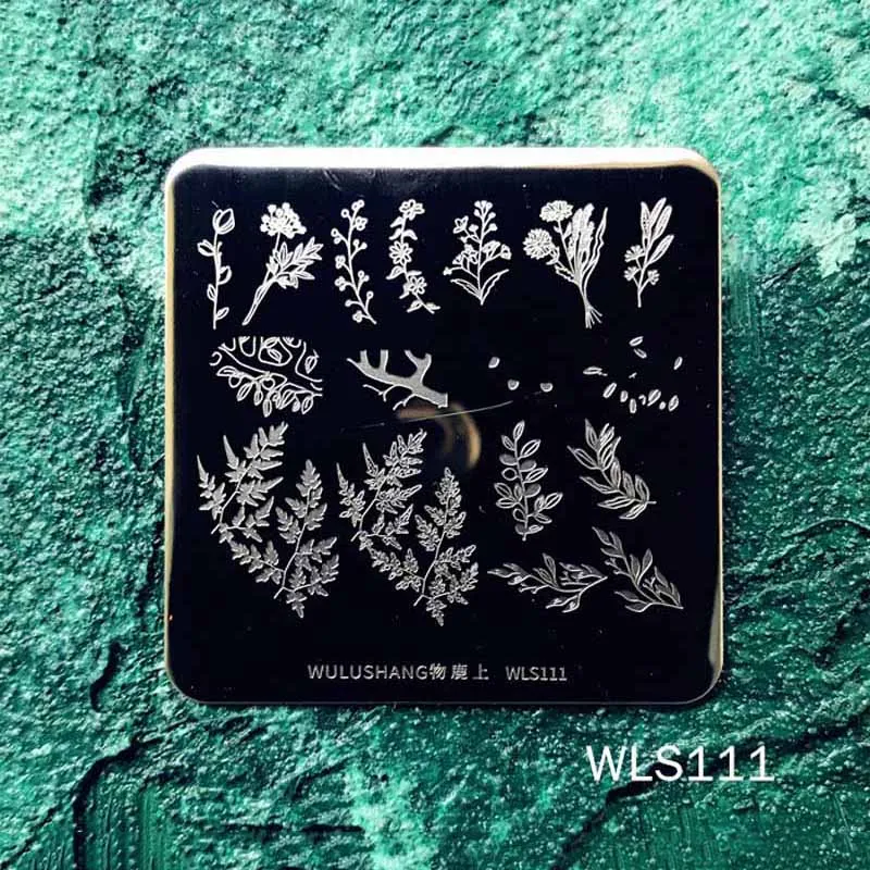 WLS111 Новые пластины для штамповки ногтей WULUSHANG квадратные пластины для ногтей из нержавеющей стали 6*6 см изображения для дизайна ногтей Konad штампы маникюрные для красоты - Цвет: WLS111