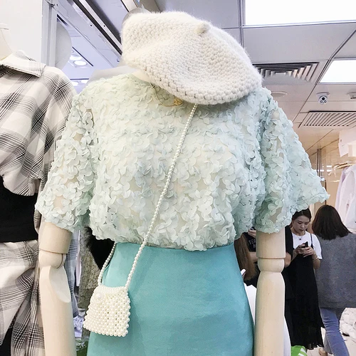 Light Grey Ulzzang o-образным вырезом короткий рукав прозрачный топ женский весна лето Новая Сексуальная футболка Аппликации Кружева Черный Белый Топы - Цвет: Light Grey