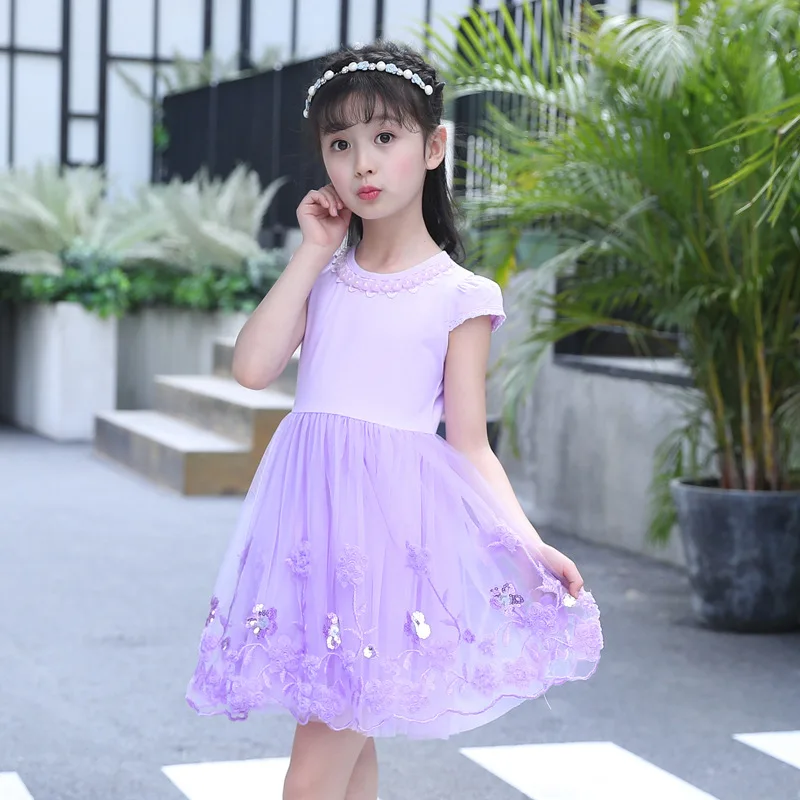 Платья с цветочным принтом для девочек 2021 летнее платье вечерние чное принцессы