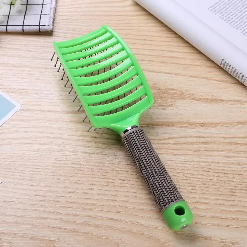 Professional Anti-Static Hair Scalp Massager Comb Brush Curved Row Hair Comb Hairbrush Salon Hairdressing Hairstyle Tools