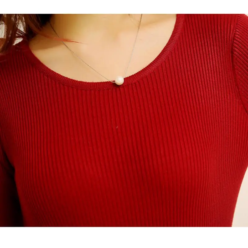 Женское трикотажное платье свитер облегающие пуловеры с круглым вырезом и