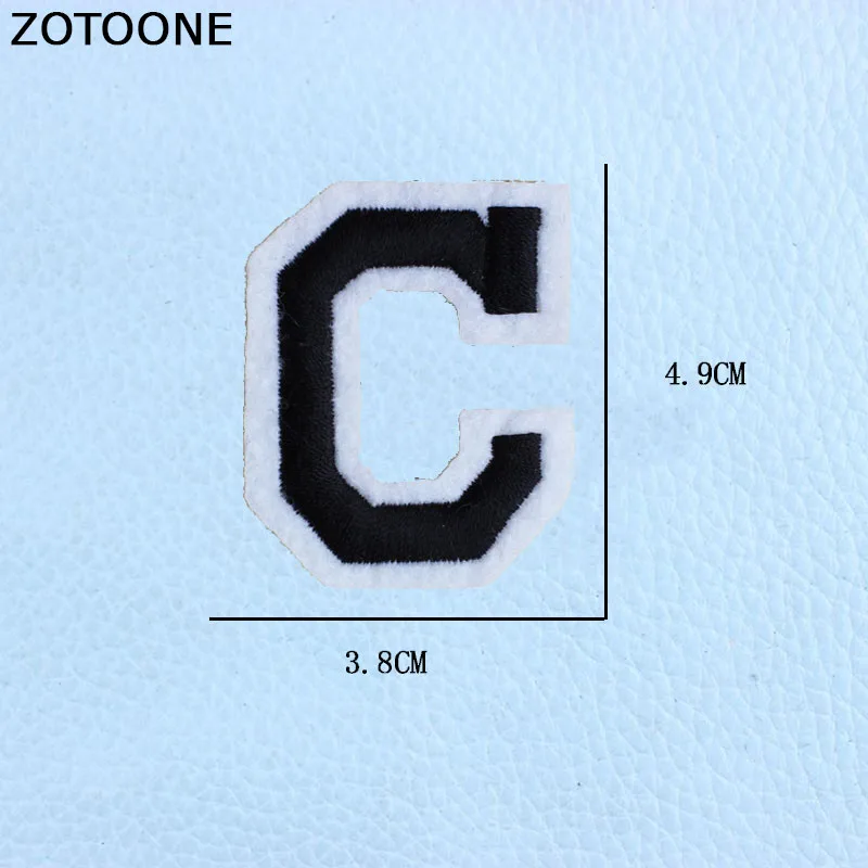 ZOTOONE/черная A Z с буквенным алфавитом на английском языке Смешанная вышитая